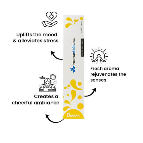 Banana Incense Sticks 8" inch 10 Sticks