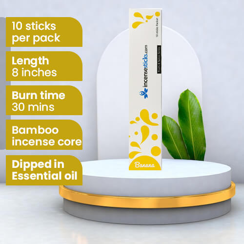 Banana Incense Sticks 8" inch 10 Sticks