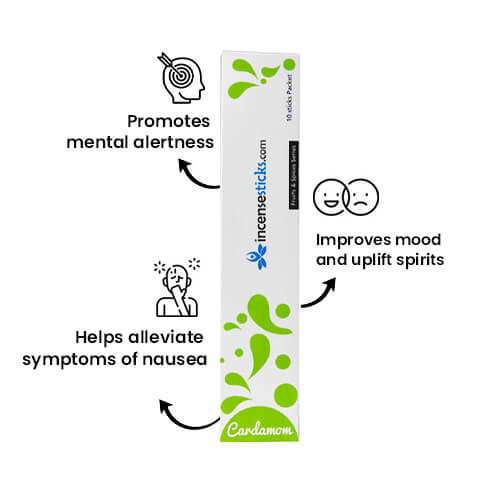 Cardamom Incense 8" inch 10 Sticks