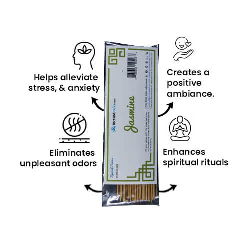 Jasmine Incense 8" 50 Sticks