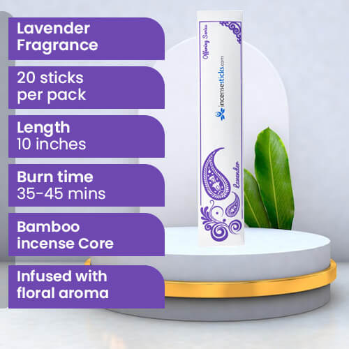 Lavender Incense 10" 20 Sticks