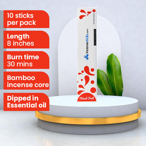 Mixed Fruit Incense 8" inch 10 Sticks