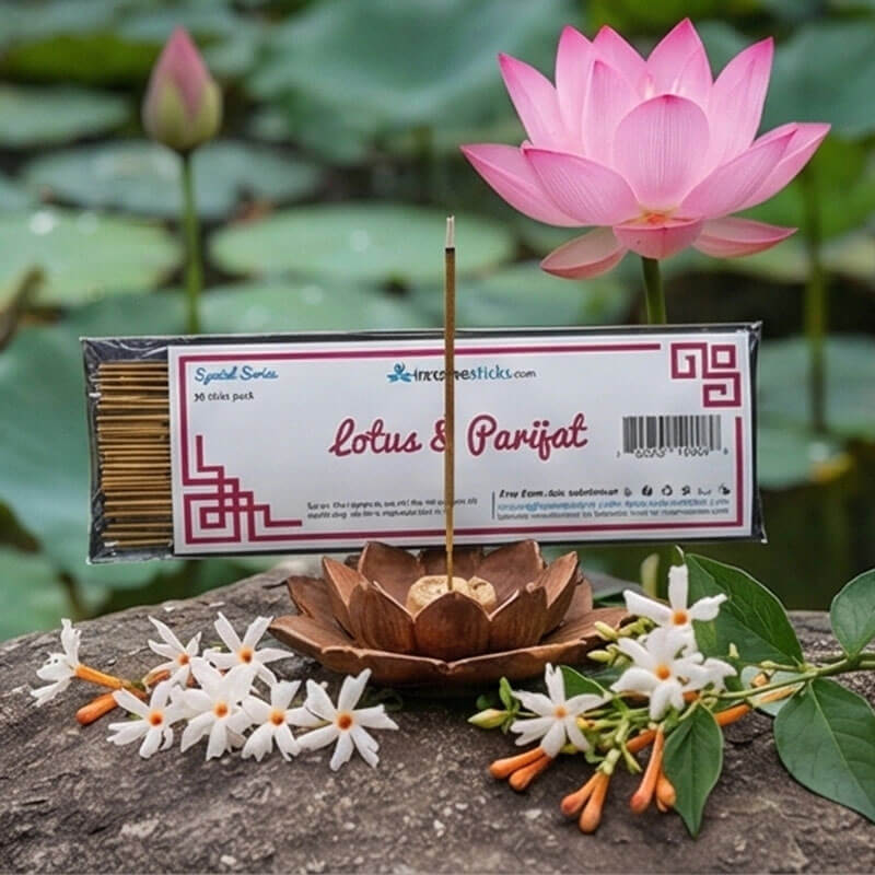 Lotus & Parijat Incense 8" 50 Sticks