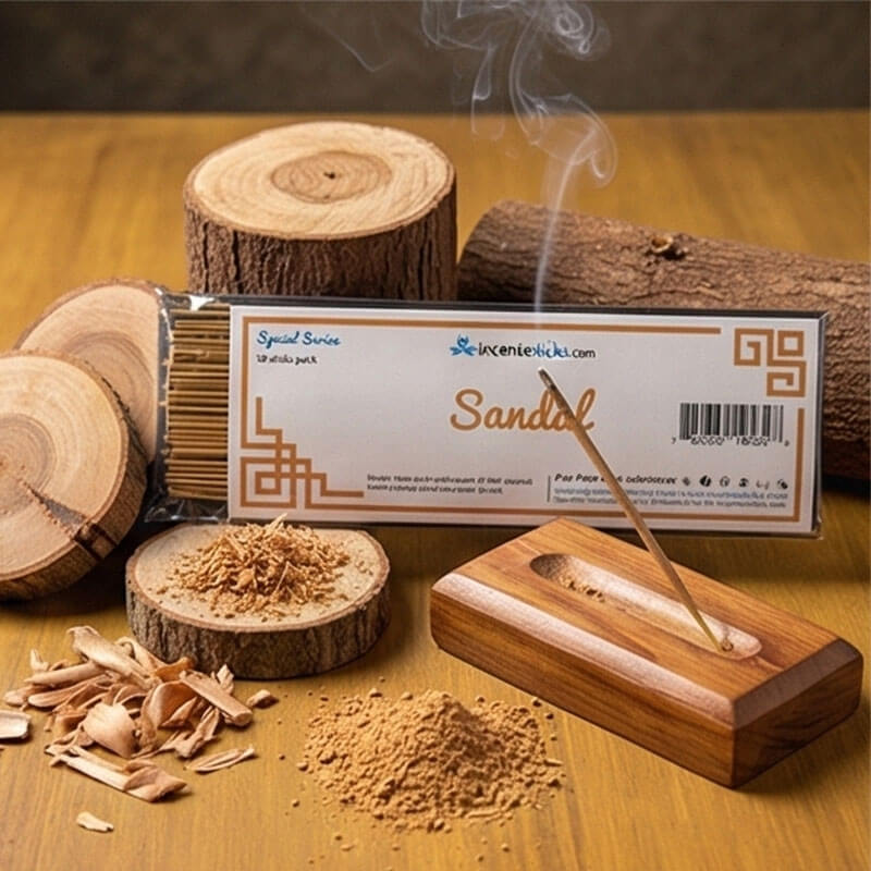 Sandal Incense 8" 50 Sticks