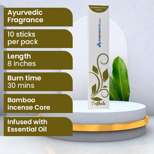 Triphala Incense 8" 10 Sticks