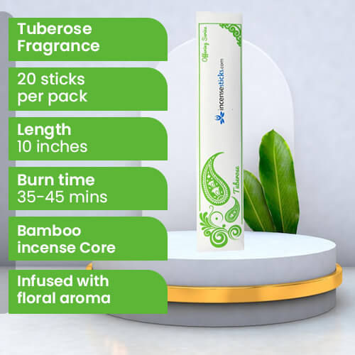 Tuberose Incense 10" 20 Sticks