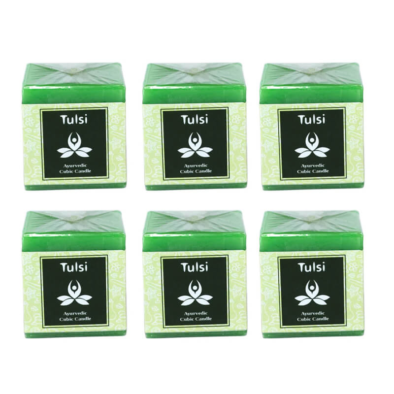 Tulsi Ayurvedic Cubic Candle