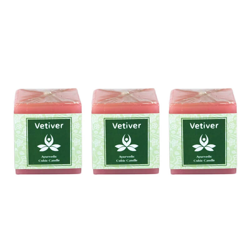 Vetiver Ayurvedic Cubic Candle