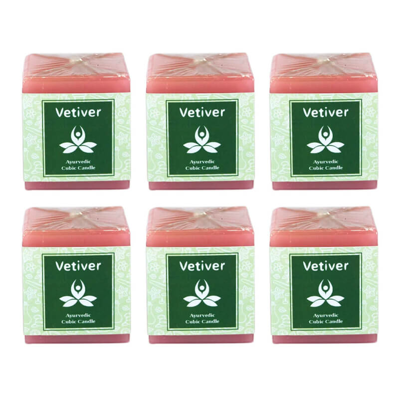 Vetiver Ayurvedic Cubic Candle