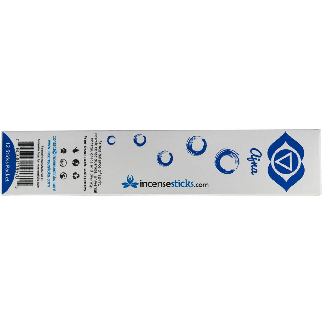 Ajna Incense 8" inch 12 Sticks Chakra incense