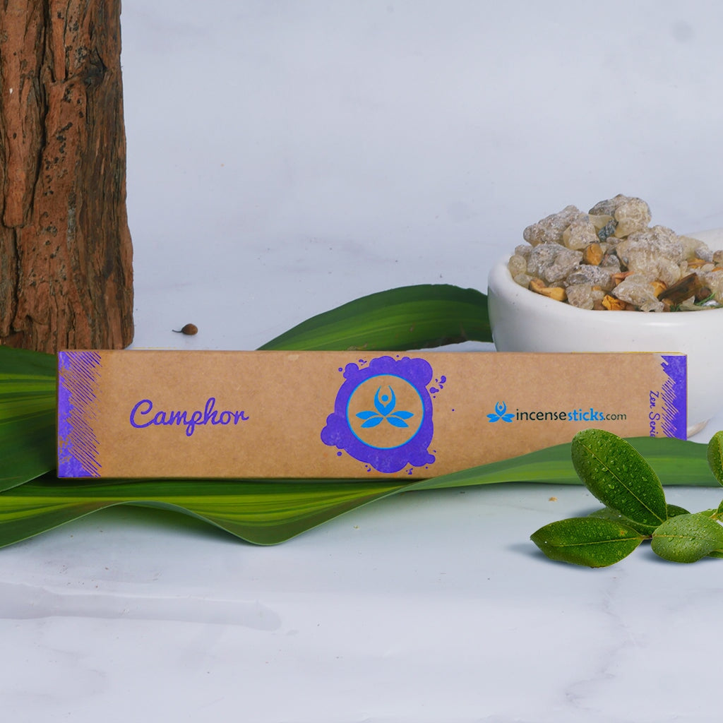 Camphor Incense 8" inch 12 Sticks Zen Incense 1 Pack