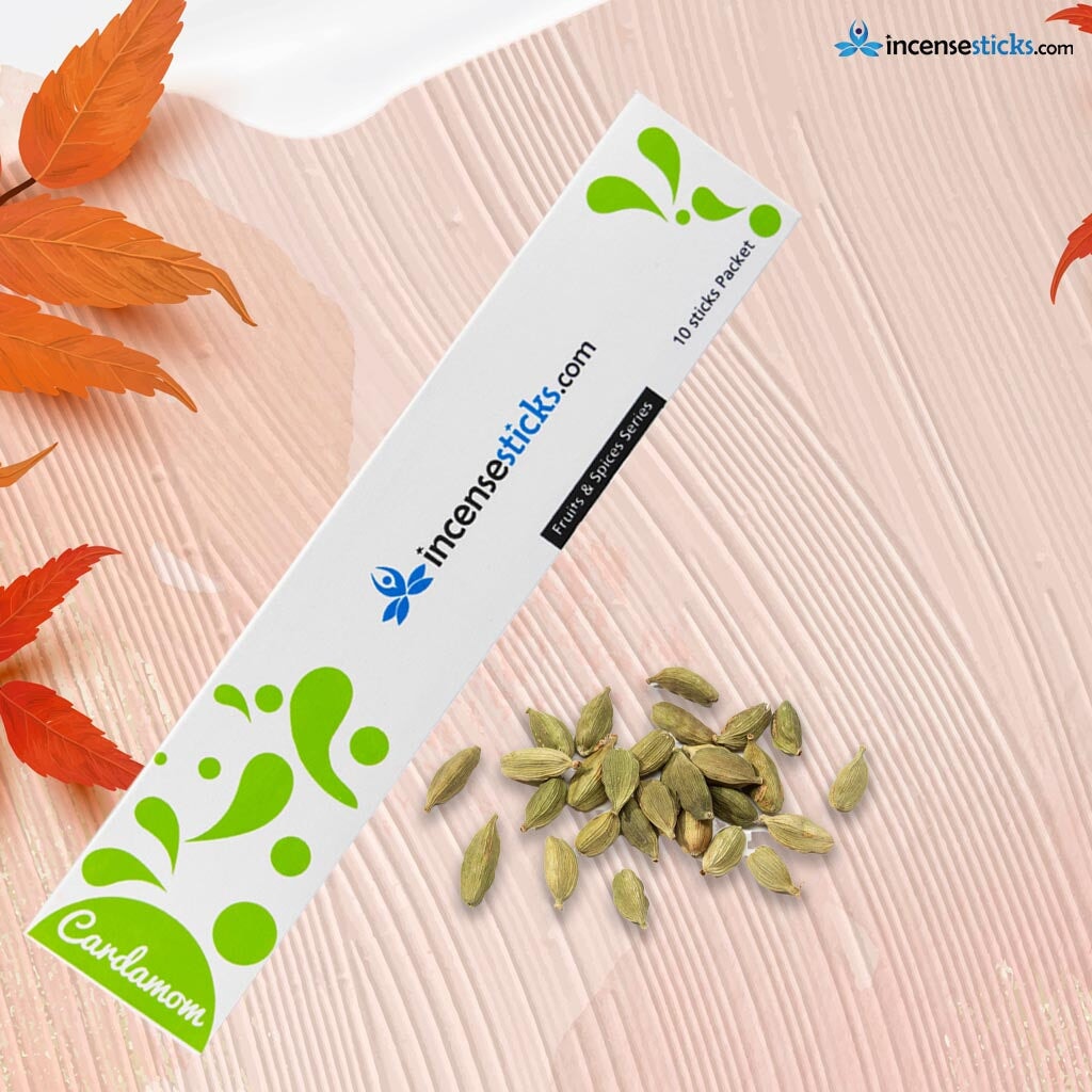 Cardamom Incense 8" inch 10 Sticks Fruits & Spices