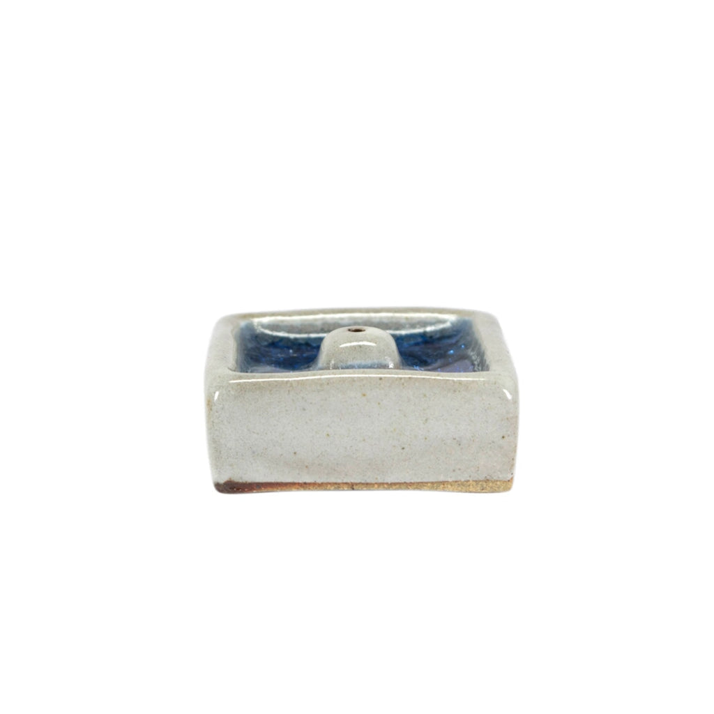 Ceramic Crystal Incense Holder – Square Ceramic with Crystal Incense Holder
