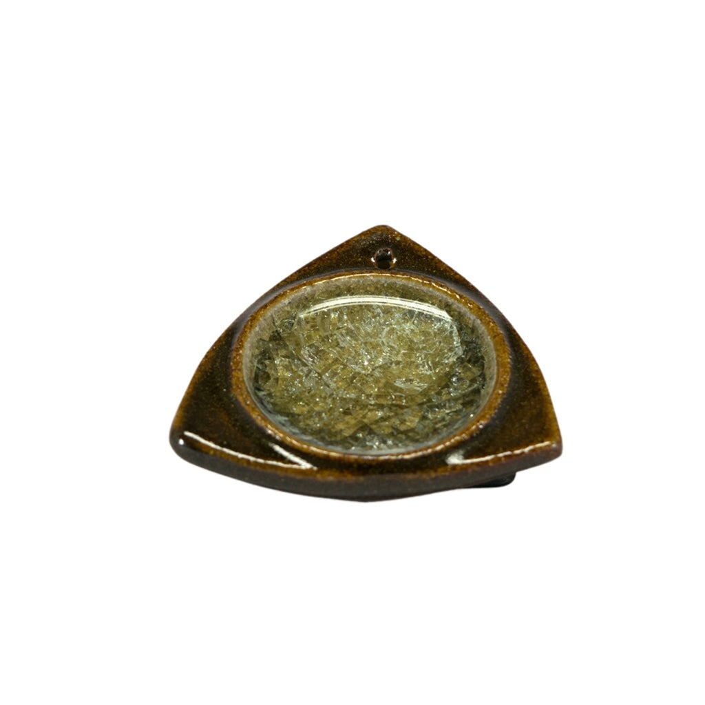 Ceramic Crystal Incense Holder – Triangle Ceramic with Crystal Incense Holder Small