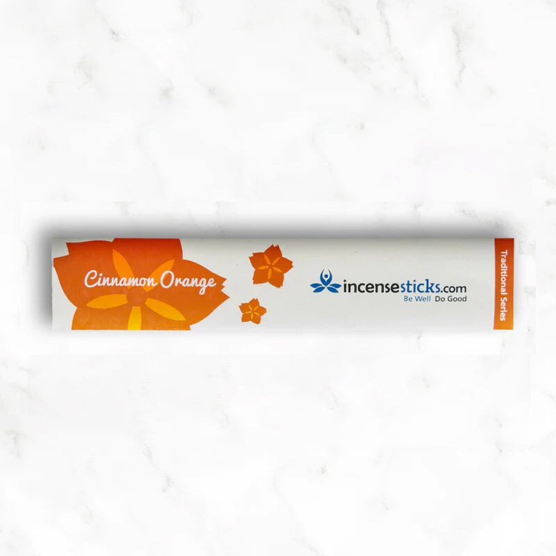 Cinnamon Orange Incense 8" 10 Sticks Traditional Incense 1 Pack 