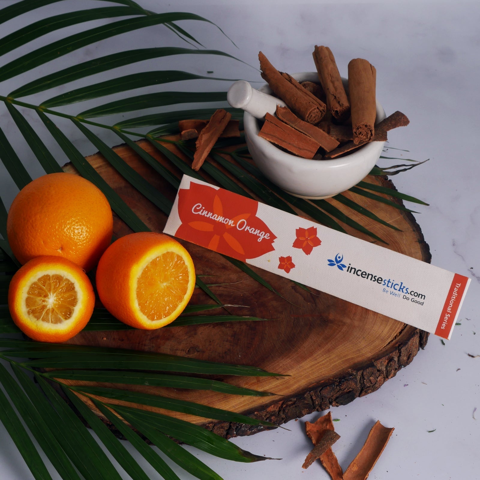 Cinnamon Orange Incense 8" 10 Sticks Traditional Incense