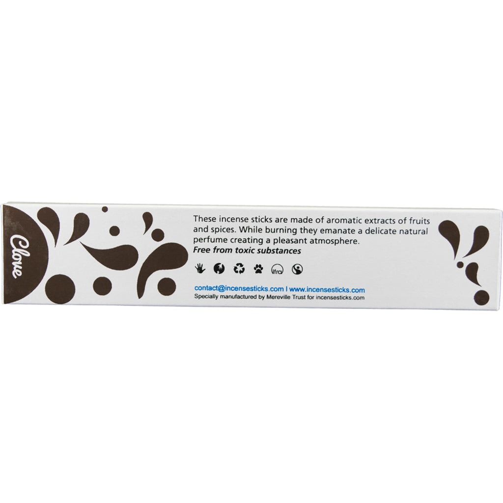 Clove Incense 8" inch 10 Sticks Fruits & Spices