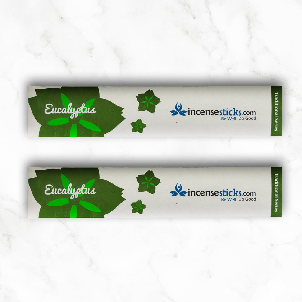 Eucalyptus Incense 8" 10 Sticks Traditional Incense 2 Packs