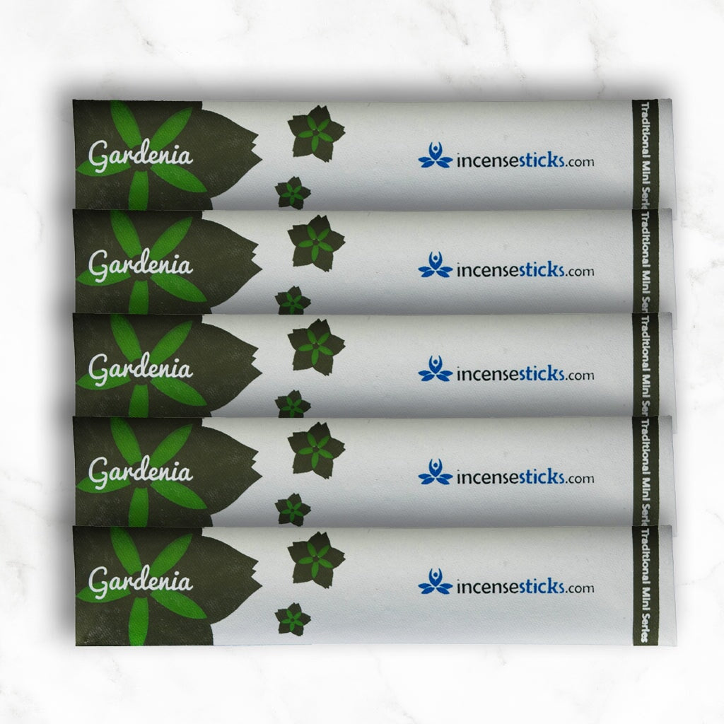 Gardenia Incense 8" 10 Sticks Traditional Incense 5 Packs 