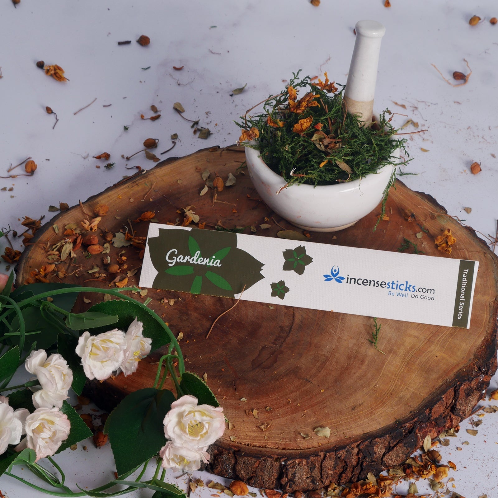 Gardenia Incense 8" 10 Sticks Traditional Incense