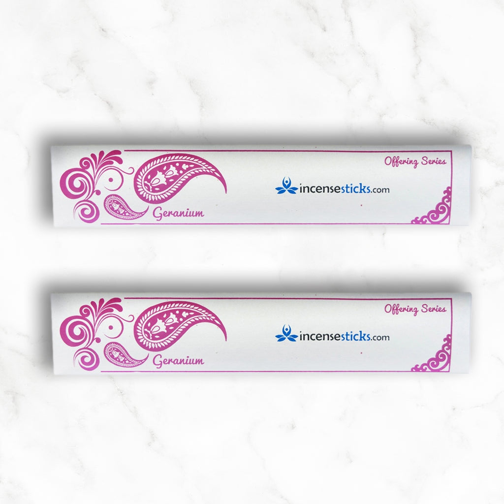 Geranium Incense 10" 20 Sticks Offering incense 2 Packs