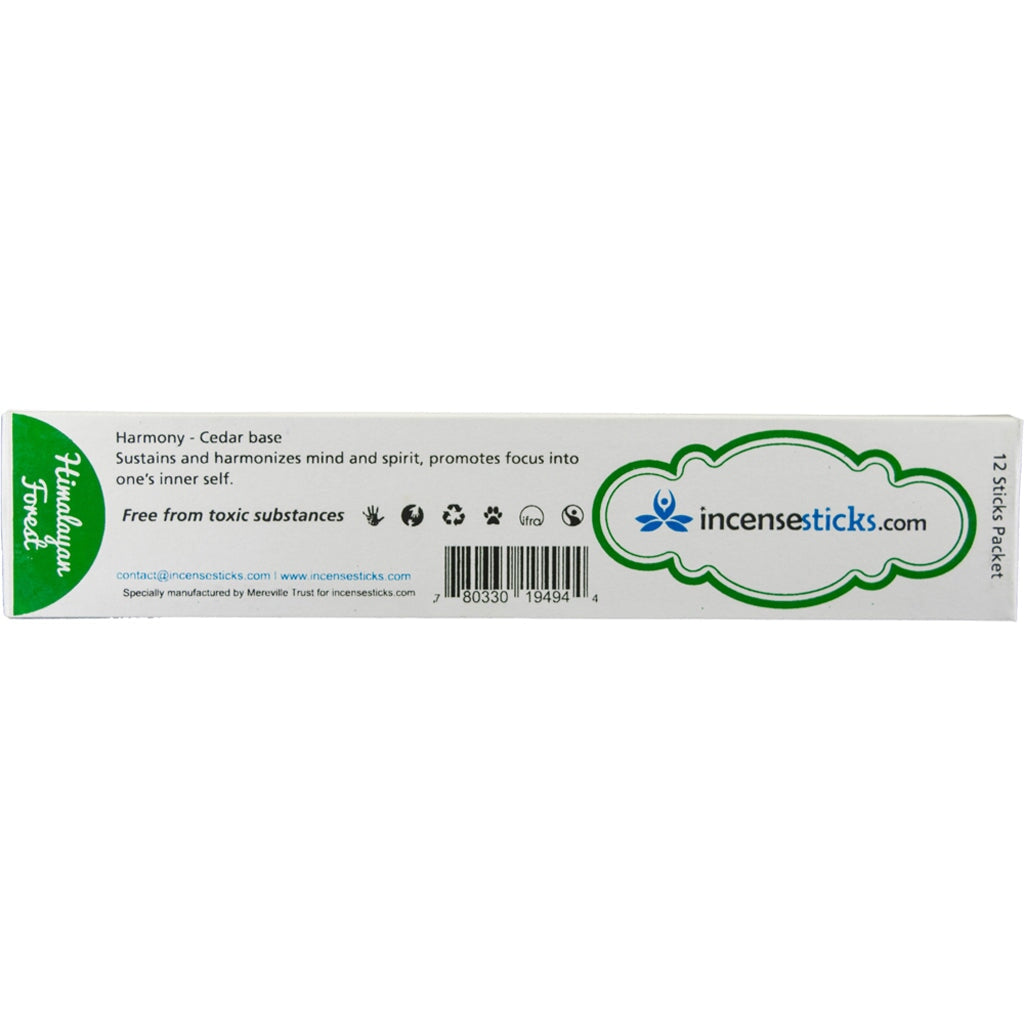 Himalayan Forest Incense 8" 12 Sticks Aromatologia Incense Sticks