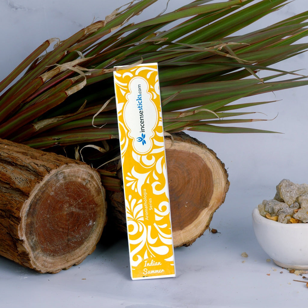 Indian Summer Incense 8" 12 Sticks Aromatologia Incense Sticks
