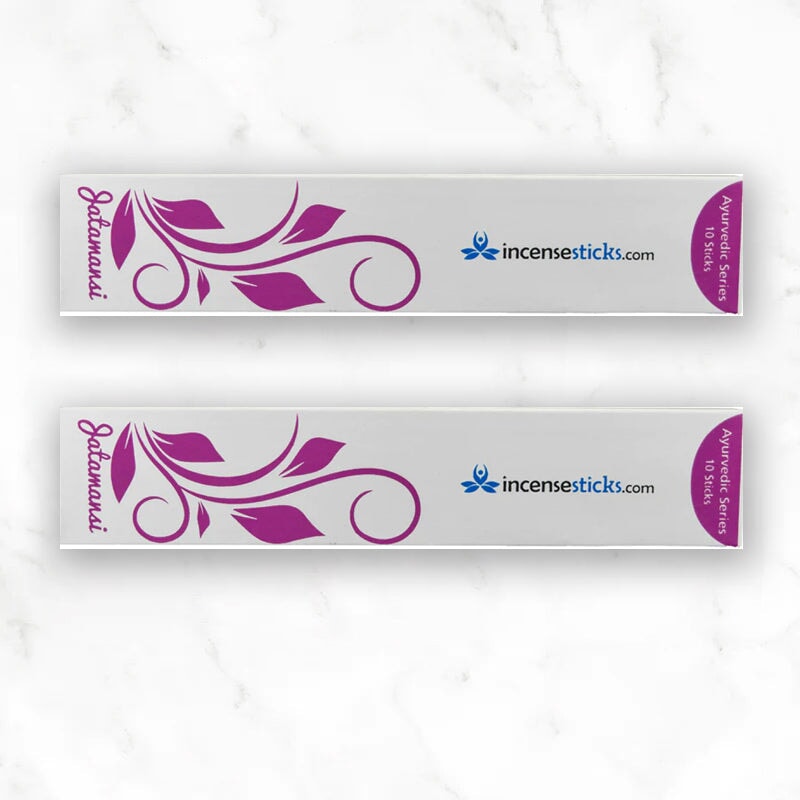 Jatamansi Incense 8" 10 Sticks Ayurvedic incense 2 Packs