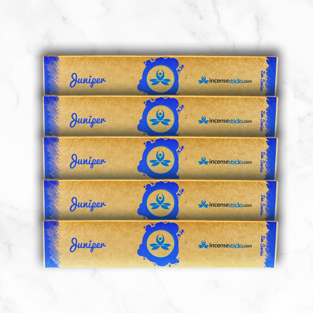 Juniper Incense 8" inch 12 Sticks Zen Incense 5 Packs