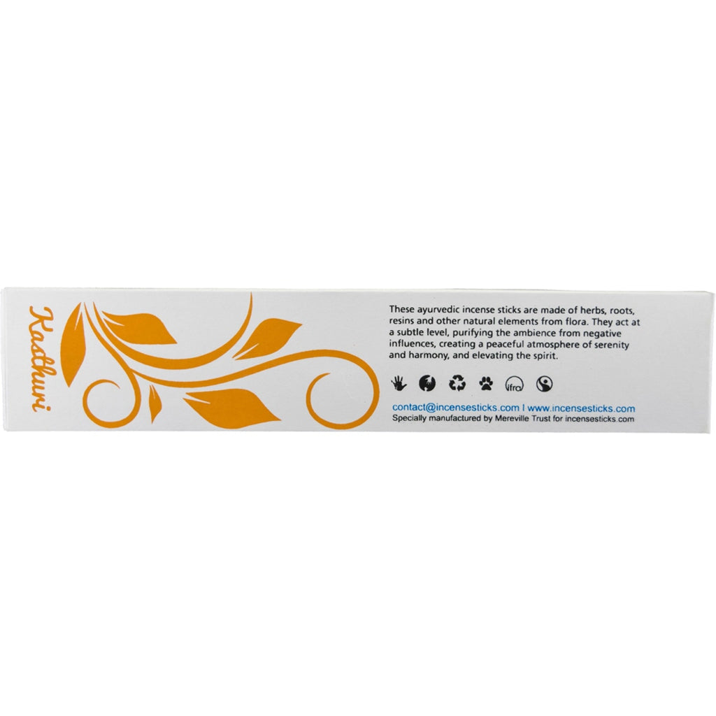 Kasthuri Incense 8" 10 Sticks Ayurvedic incense