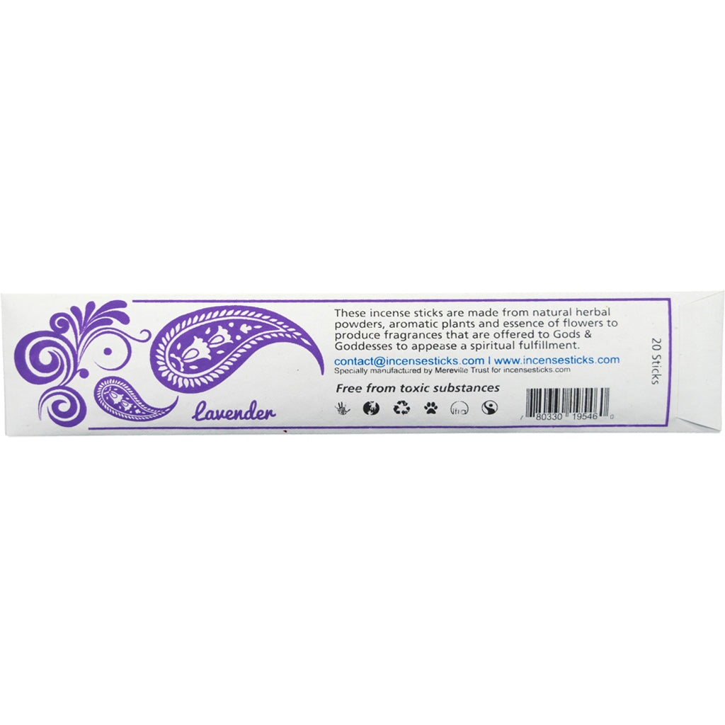 Lavender Incense 10" 20 Sticks Offering incense