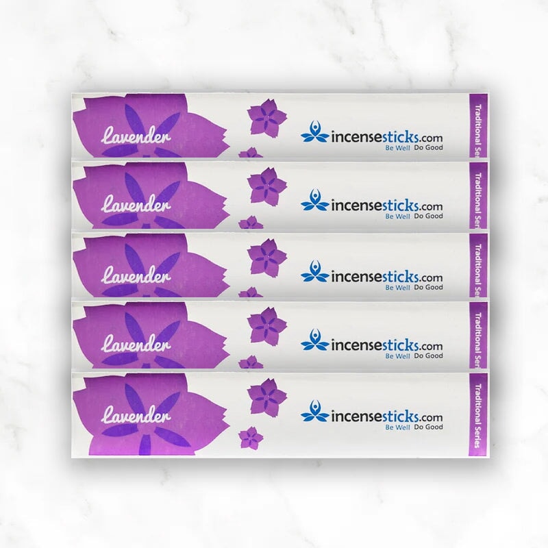 Lavender Incense 4.5" 10 Sticks Mini Traditional 5 Packs