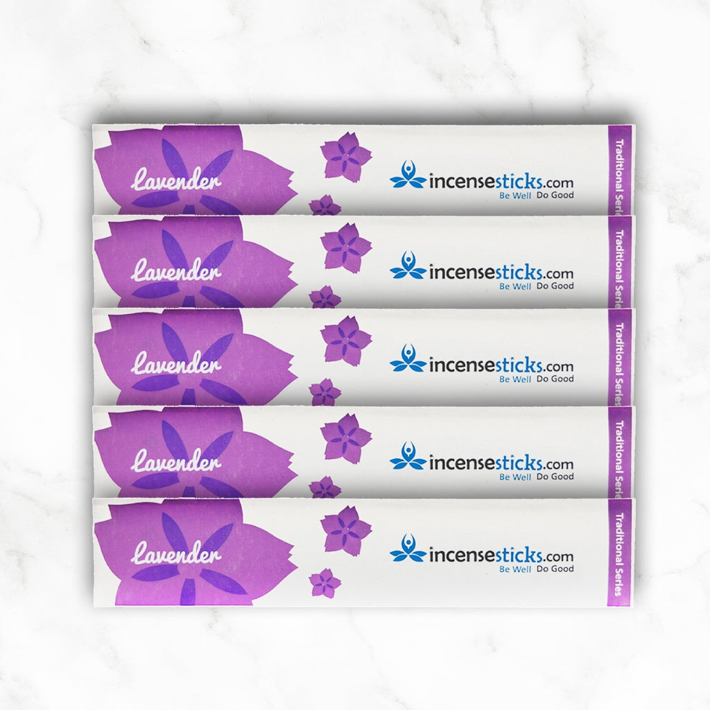 Lavender Incense 8" 10 Sticks Traditional Incense 5 Packs