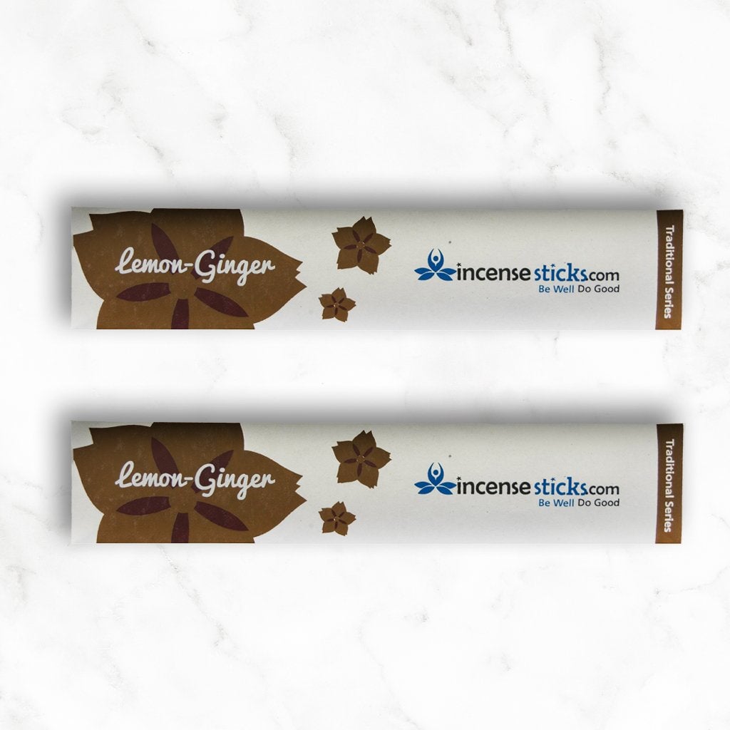 Lemon Ginger Incense 4.5" 10 Sticks Mini Traditional 2 Packs