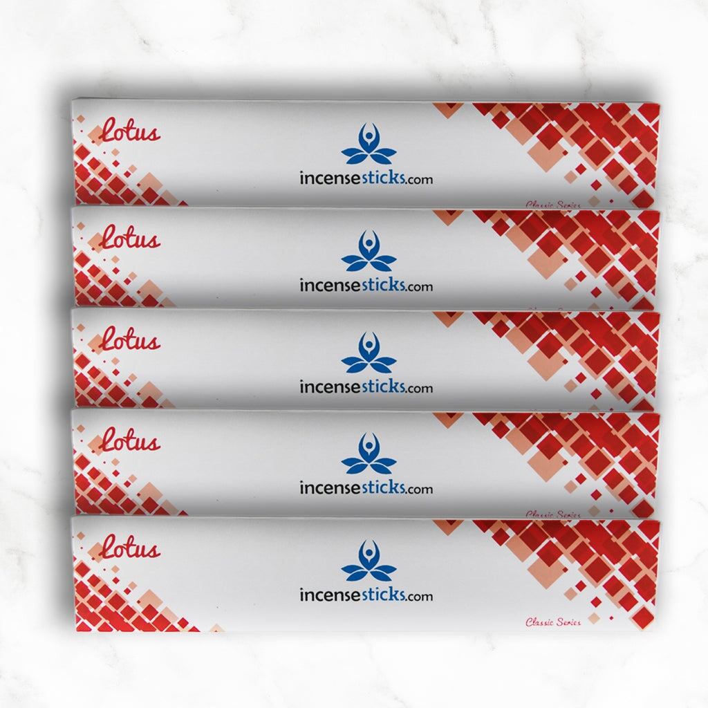 Lotus Incense 10" inch 12 Sticks classic incense 5 Packs