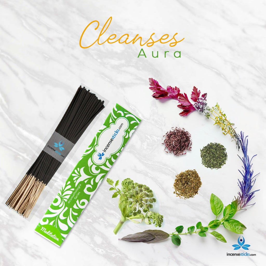 Meditation Incense 8" 12 Sticks Aromatologia Incense Sticks