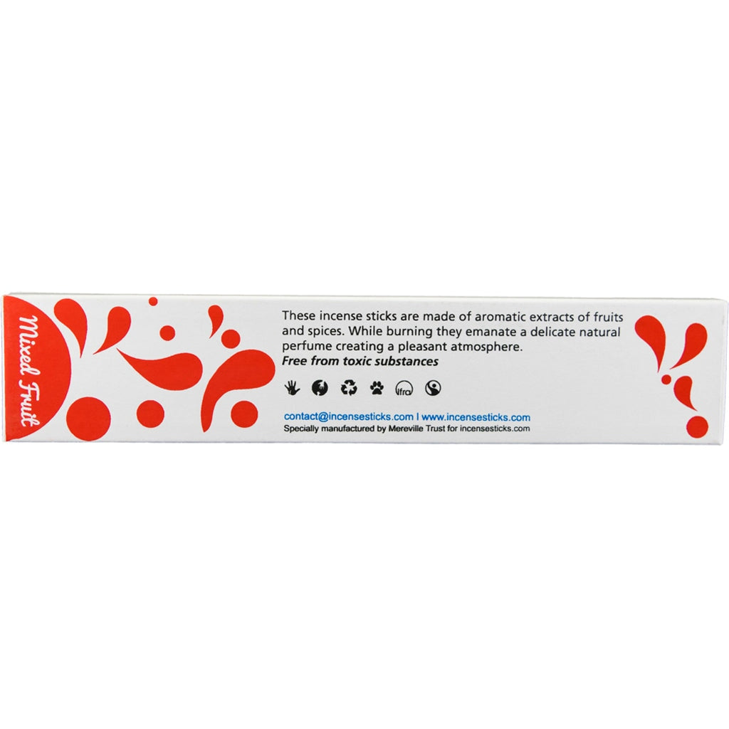 Mixed Fruit Incense 8" inch 10 Sticks Fruits & Spices