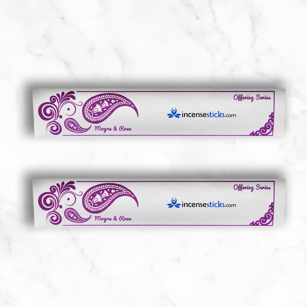 Mogra & Rose Incense 10" 20 Sticks Offering incense 2 Packs