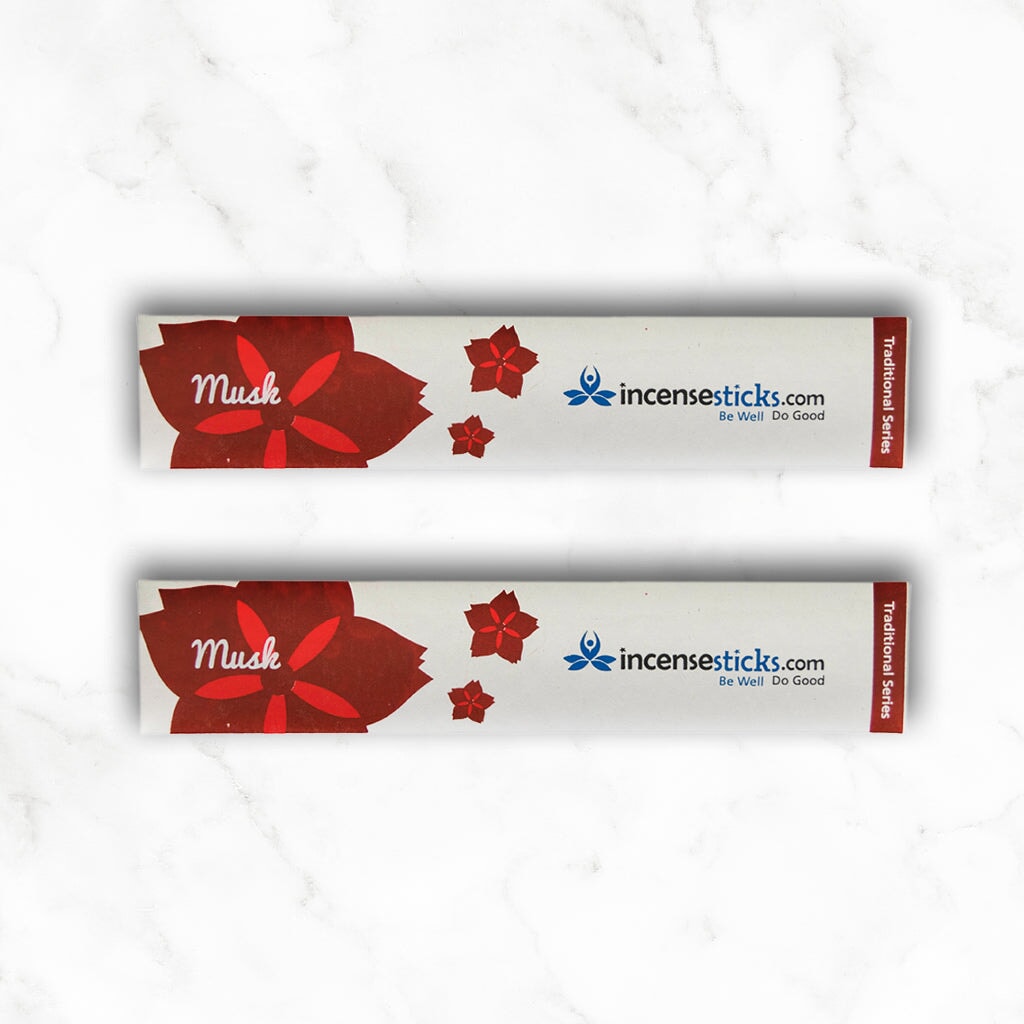 Musk Incense 8" 10 Sticks Traditional Incense 2 Packs