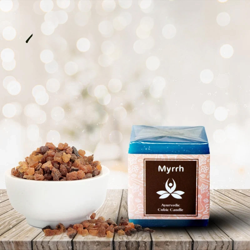 Myrrh Ayurvedic Cubic Candle