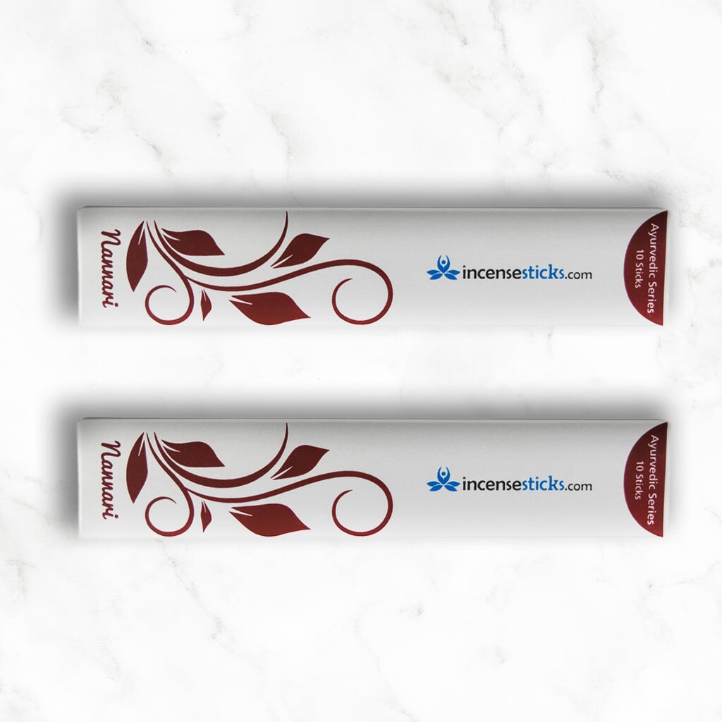 Nannari Incense 8" 10 Sticks Ayurvedic incense 2 Packs