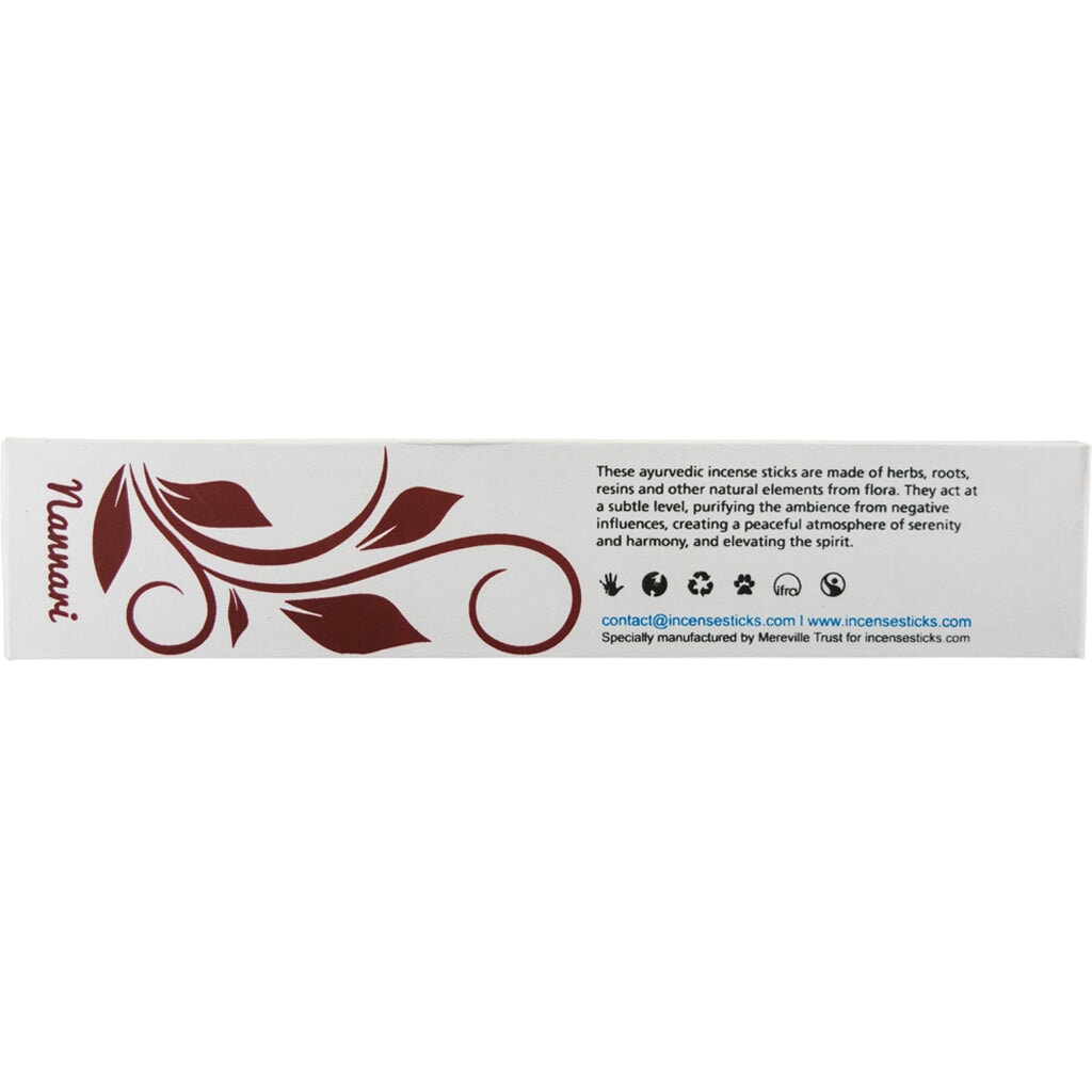 Nannari Incense 8" 10 Sticks Ayurvedic incense