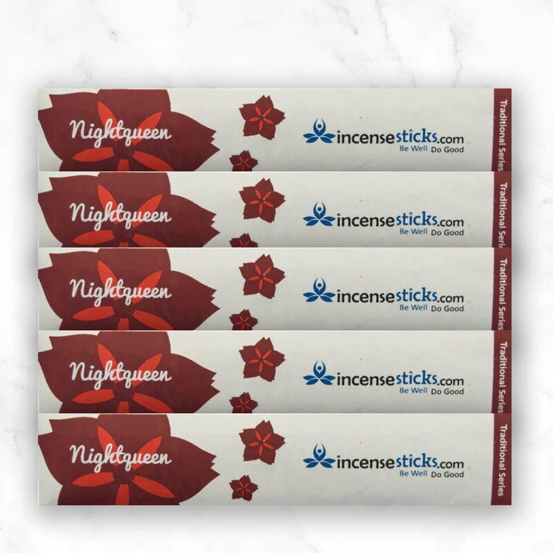 Nightqueen Incense 8" 10 Sticks Traditional Incense 5 Packs