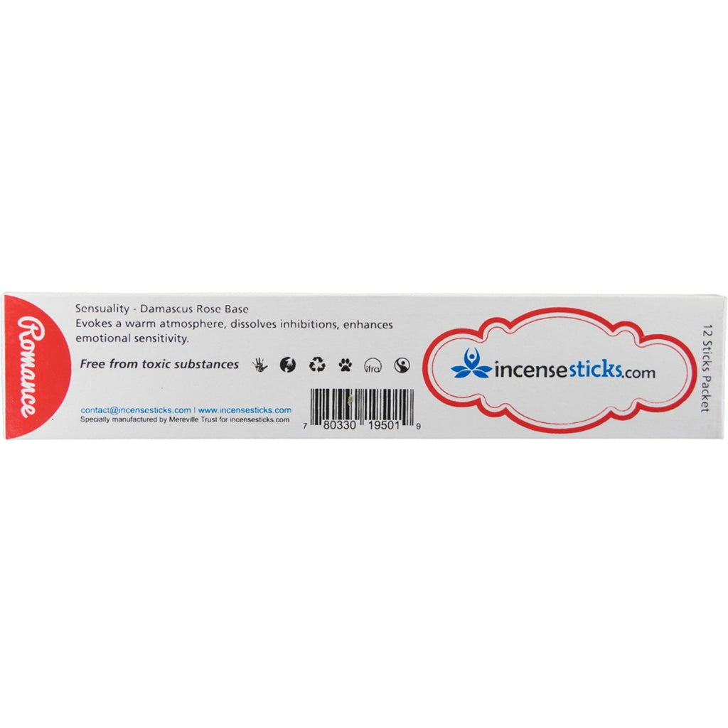 Romance Incense 8" 12 Sticks Aromatologia Incense Sticks