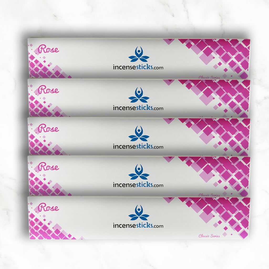 Rose Incense 10" inch 12 Sticks classic incense 5 Packs