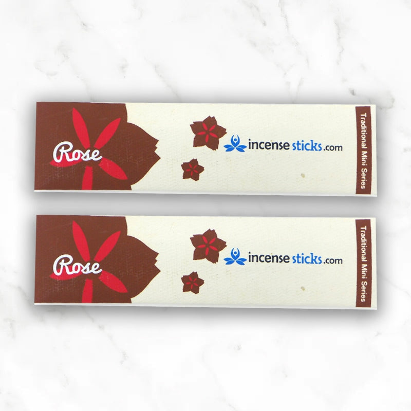 Rose Incense 4.5" 10 Sticks Mini Traditional 2 Packs