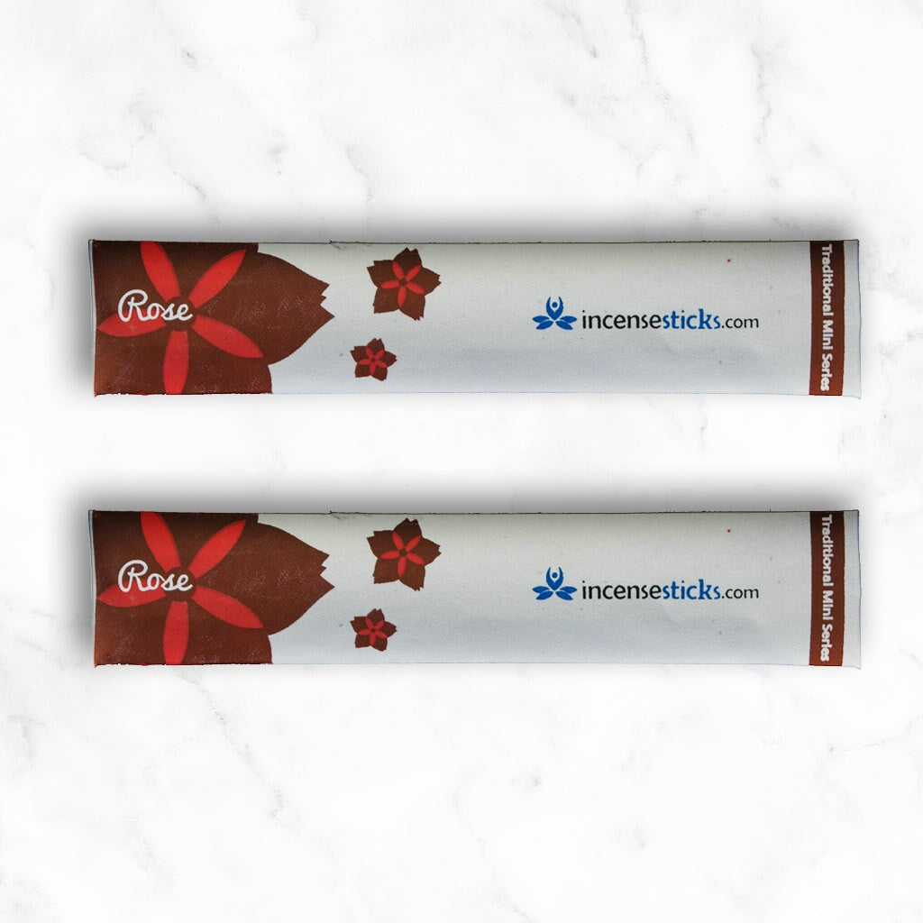 Rose Incense 8" 10 Sticks Traditional Incense 2 Packs