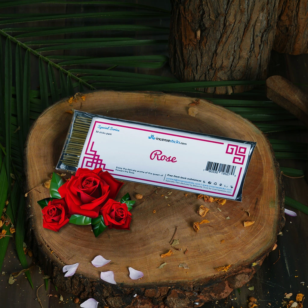 Rose Incense 8" 50 Sticks Special Incense 