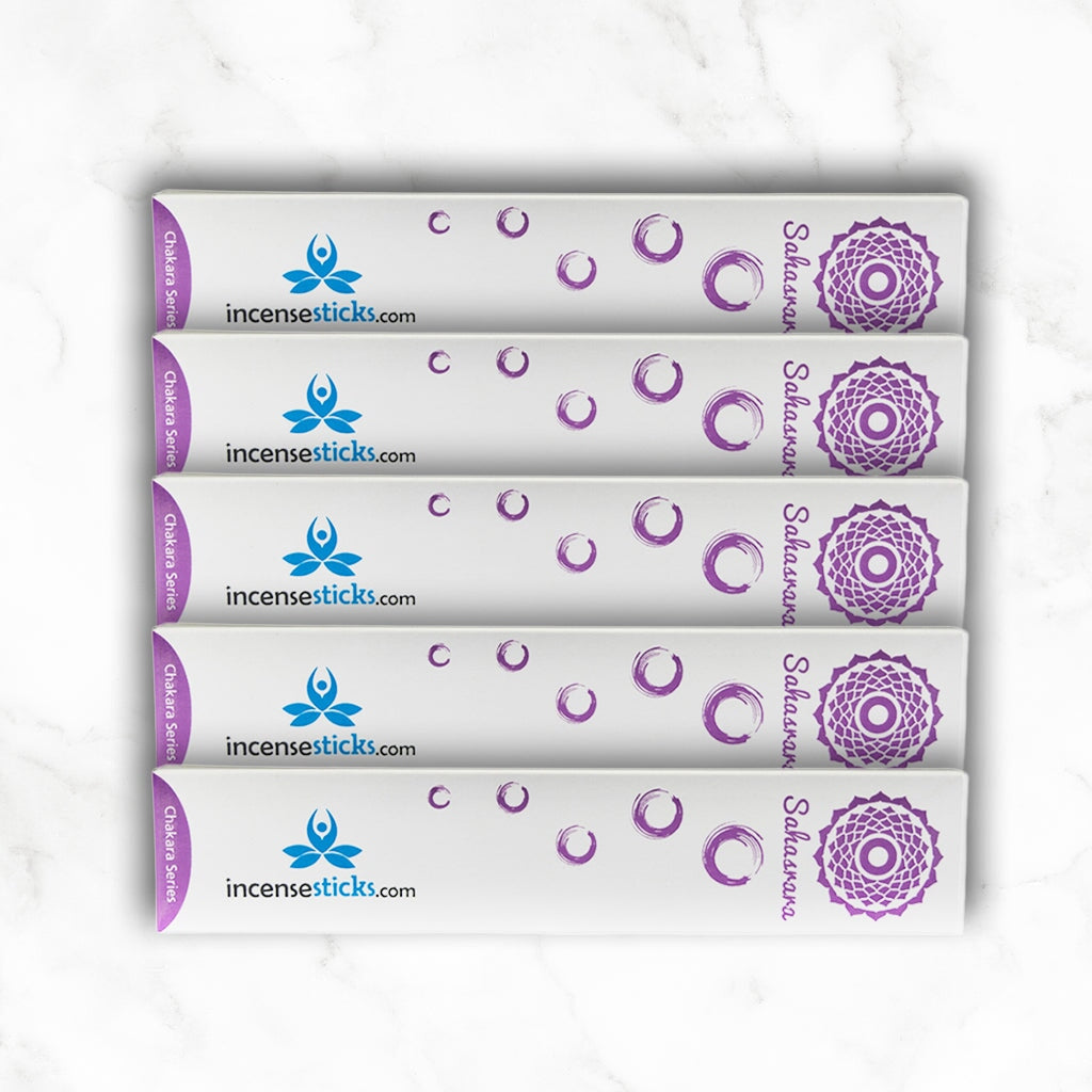 Sahasrara Incense 8" inch 12 Sticks Chakra incense 5 Packs 