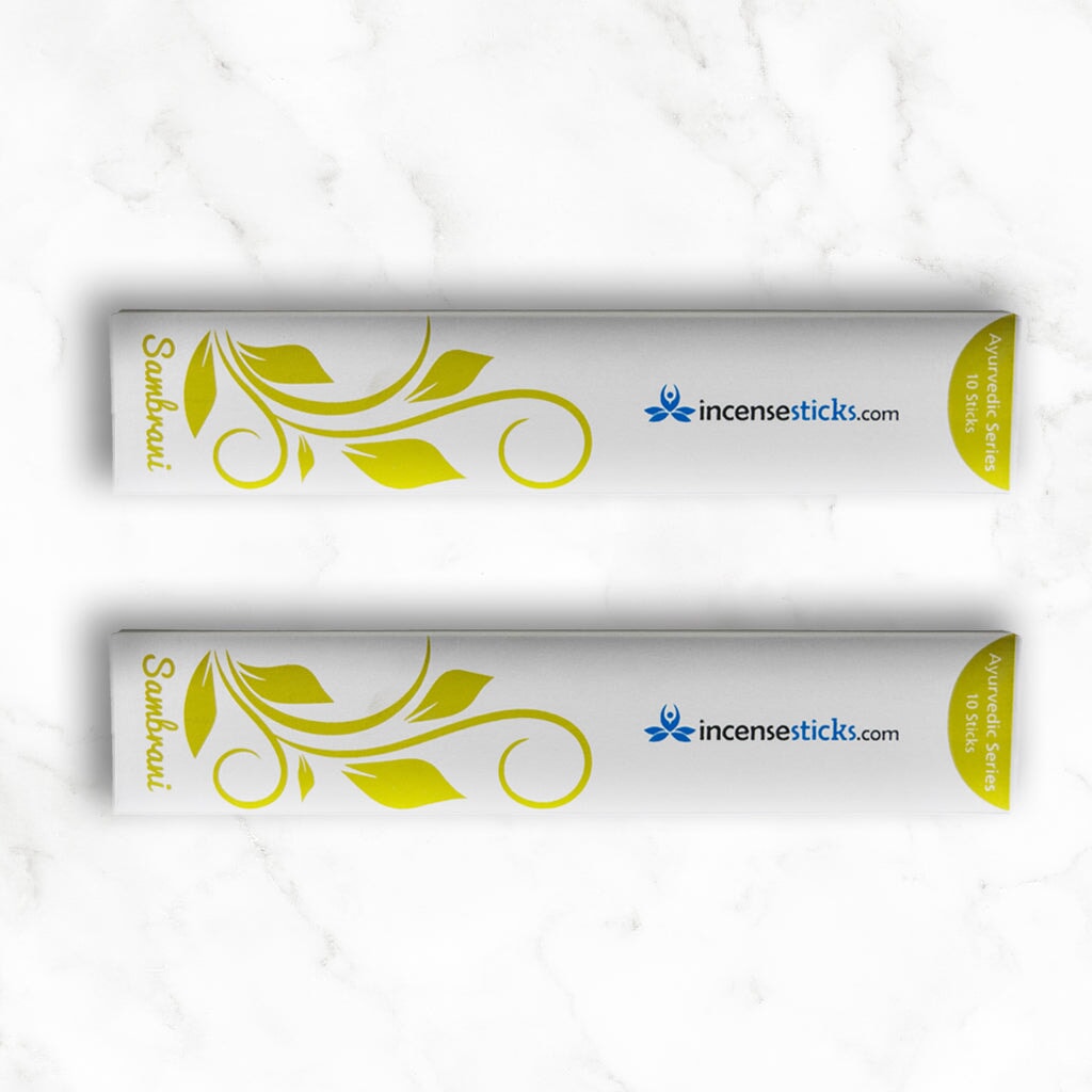 Sambrani Incense 8" 10 Sticks Ayurvedic incense 2 Packs